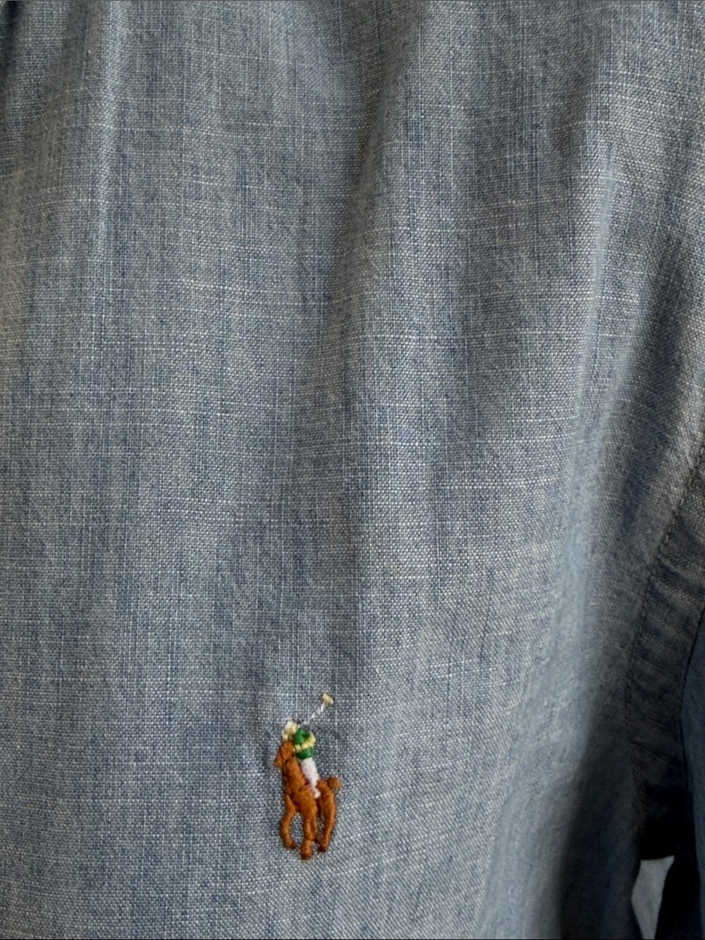 Polo by Ralph Lauren Chambray Button-Down Shirt in Light Blue unisex. - Picture 2 of 9